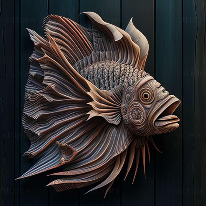 3D model Dutch lionhead fish (STL)